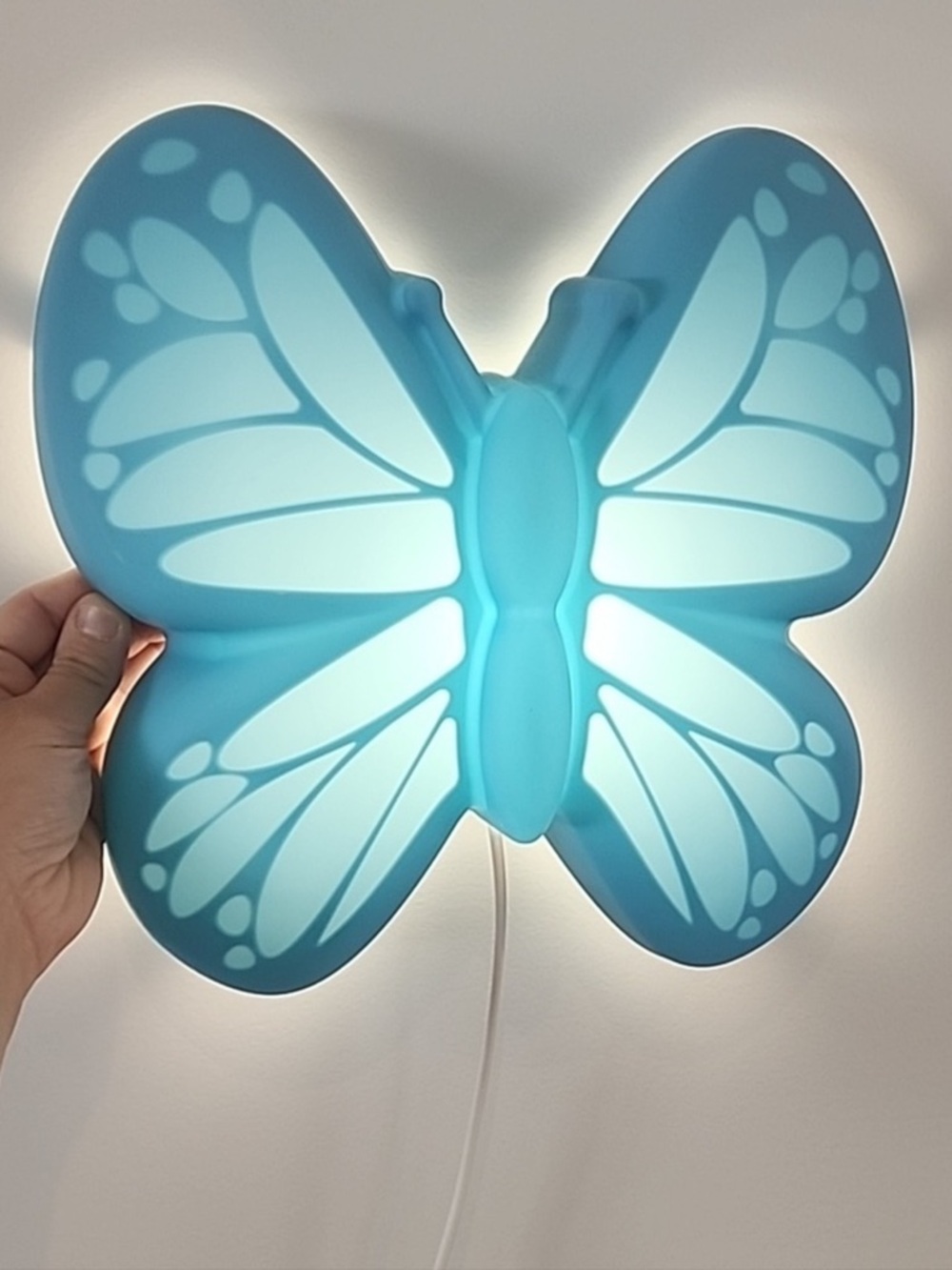 2018 IKEA UPPlyst New in Packaging Butterfly Wall Lamp Blue LED